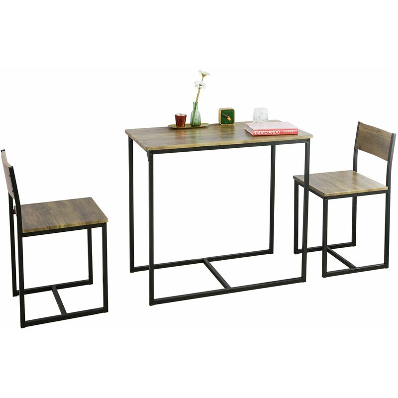 

SoBuy OGT36-N Juego de Mesa y 2 Sillas para Comedor Sala Cocina ES
