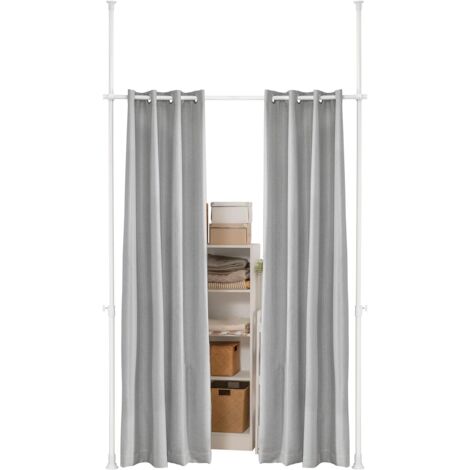 Sobuy – Rideau occultant télescopique KLS12HG – Isolant thermique – Dimensions L(162-270) x H(199-285) cm – Pour espaces privés dans maison