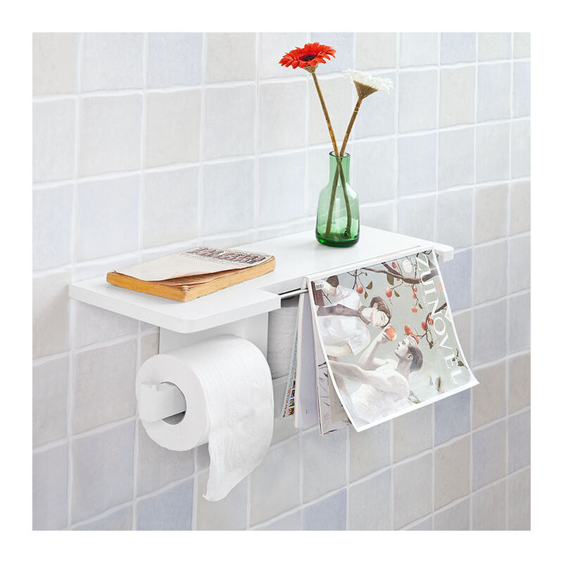 Porta Carta Igienica Shabby.Sobuy Porta Carta Igienica Da Bagno Con Supporto Bianco Frg175 W