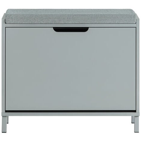 SoBuy Scarpiera con 1 ribalte Scarpiera con 2 ripiani Scarpiera Portascarpe salvaspazio Regolabili Grigio L60xP24xA52 cm FSR151-K-HG