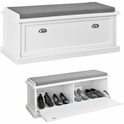 SoBuy Scarpiera da ingresso, panchina con cuscino e sportello,L105cm, FSR41-W,IT