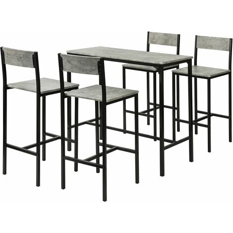 Set tavolo cucina 80x80cm 4 sedie tolix legno industriale Hustle Top Light  Colore: Bianco