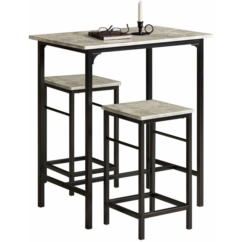 

SoBuy Set Mesa Alta de Bar y 2 taburetes Mesa de Comedor OGT10-HG ES (2 sillas)