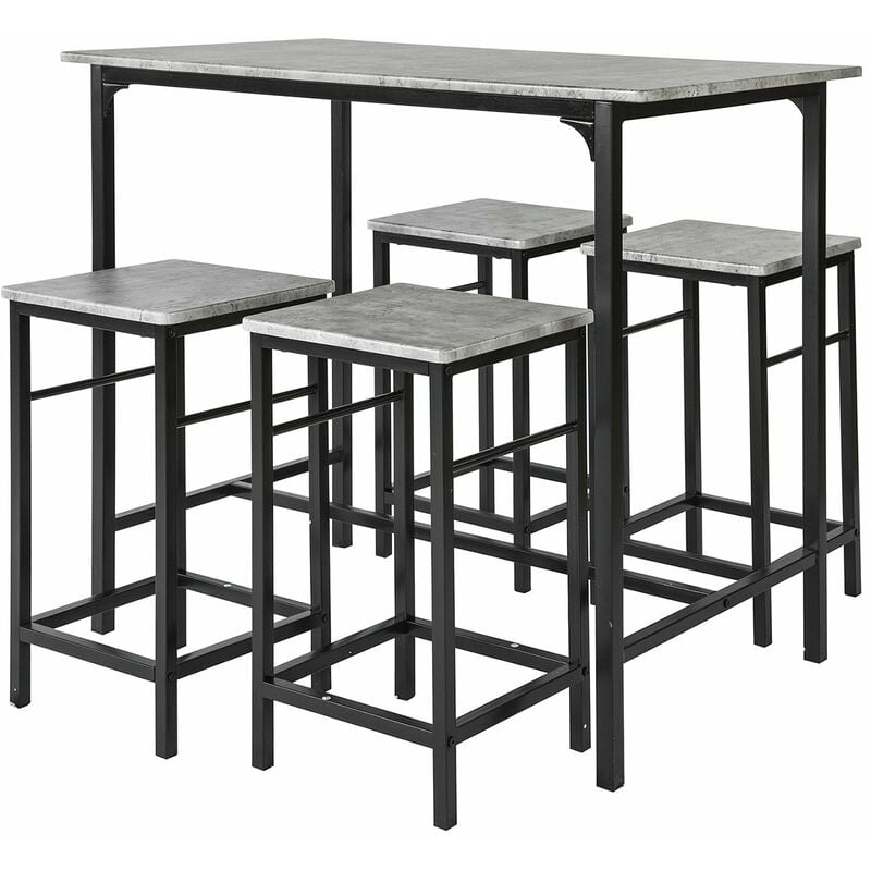 

SoBuy Set Mesa Alta de Bar y 4 Taburetes OGT11-HG,ES