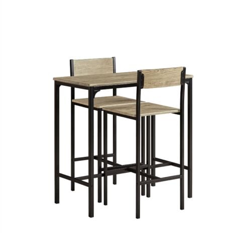 Tavolo Alto Con Sgabelli.Sobuy Set Tavolino Bar Con 2 Sgabelli Arredo Da Giardino Tavolo Da Bar Ogt03 It Ogt03 N