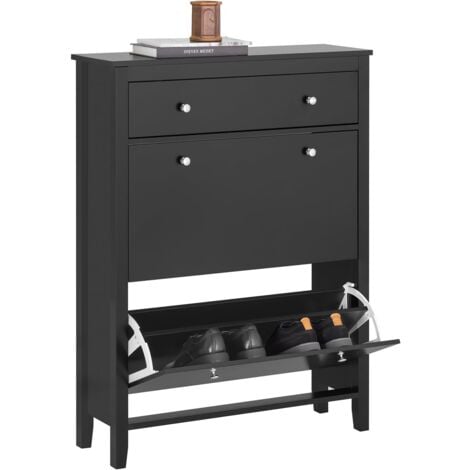 SoBuy Shoe Cabinet Shoe Rack Shoe Storage Cupboard Organizer Unit with Drawers,FSR89-SCH