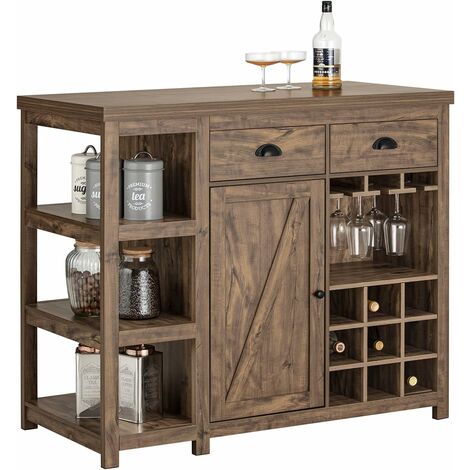 SoBuy Sideboard Kitchen Breakfast Dining Bar Table Bar Cabinet,SVW20-N