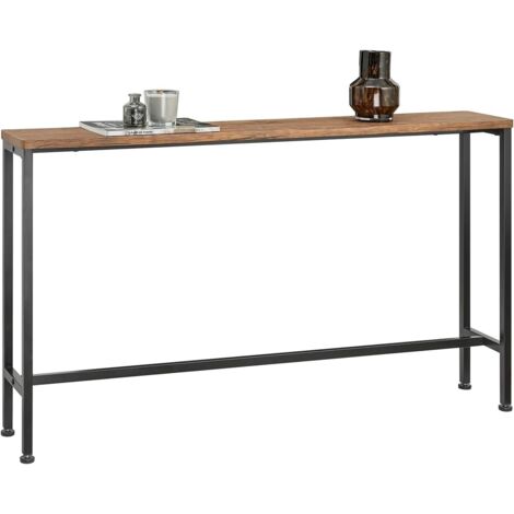 Sobuy – Table console d’entrée en bois MDF avec pieds métal – Dimensions 120x20x65cm – Style industriel – FSB19N