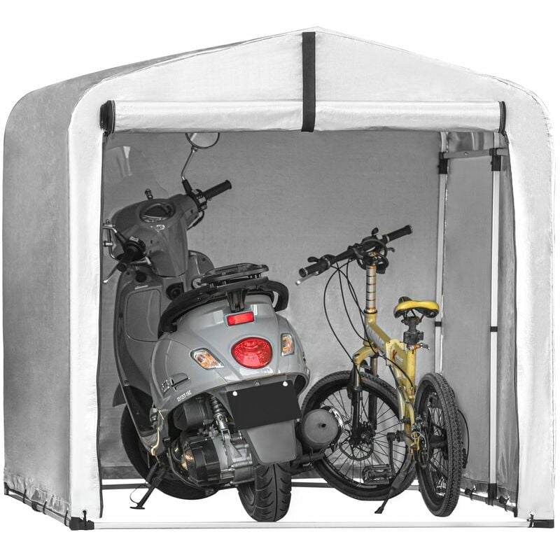 Sobuy - Tenda per Bicicletta Impermeabile Protezione uv Tenda da Garage per Biciclette Tenda Multiuso da Giardino in Colore Argento 159x219x165 cm,