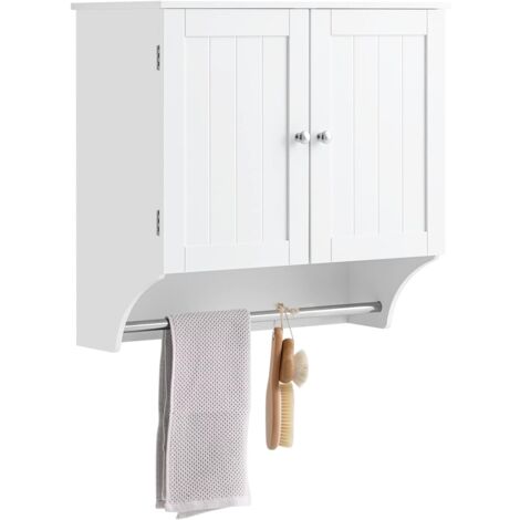 SoBuy Wall Cabinet with Hanging Rail,BZR84-W