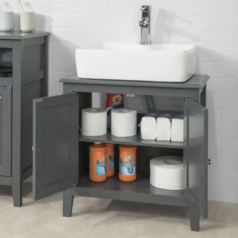 Badezimmer Unterschrank Hochglanz schwarz silber Badmöbel Badschrank Schrank Bad