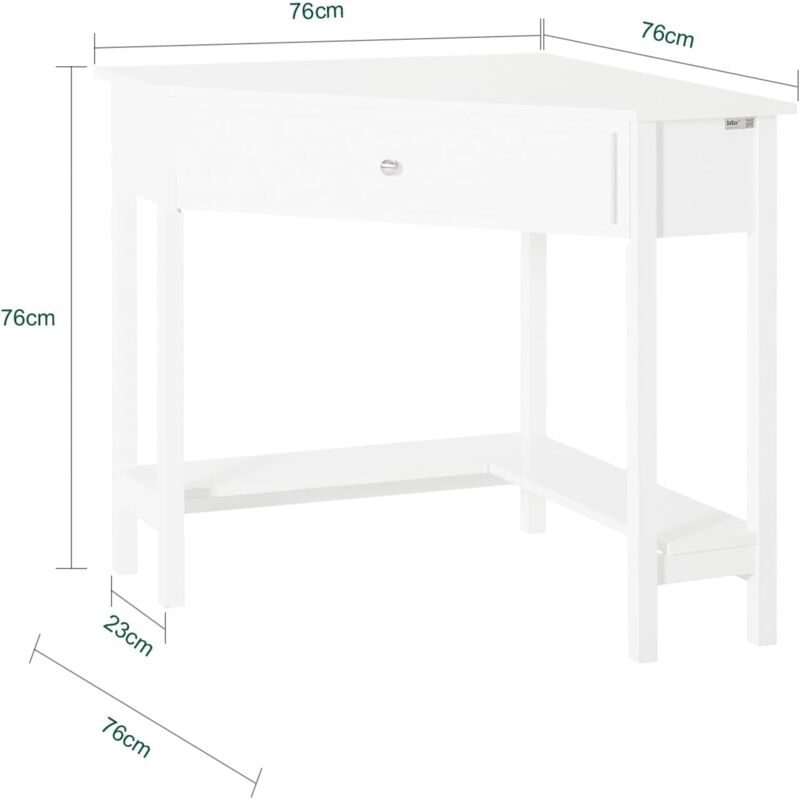 So White Wood Triangle Computer Corner Table With Drawer Fwt31 W So White Wood Triangle Computer Corner Table With Drawer Fwt31 W