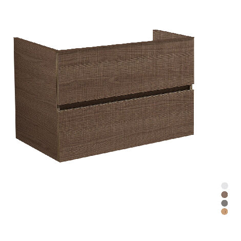 Sockel 2 Schubladen aus Natureiche cm 80x45x52 - Modello Dearum
