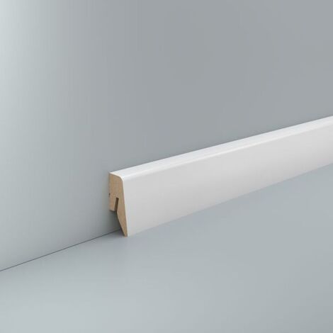 Sockelleiste Fußleiste Laminatleiste 15x40mm MDF foliert Weiß