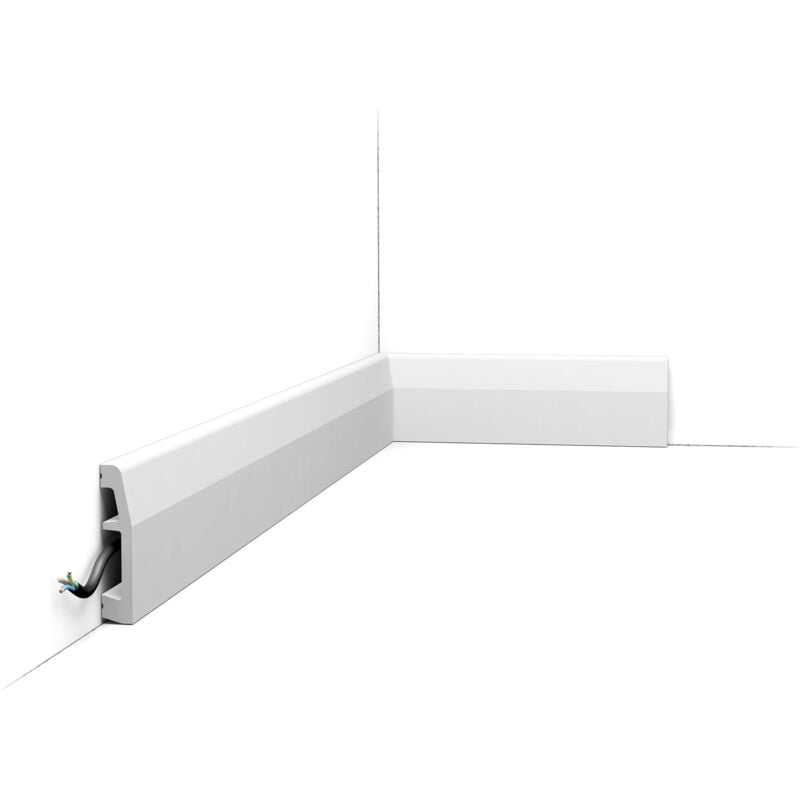 Orac - 4-Meter-Packung Minimalistische Sockelleiste mit niedrigem Winkel SX125