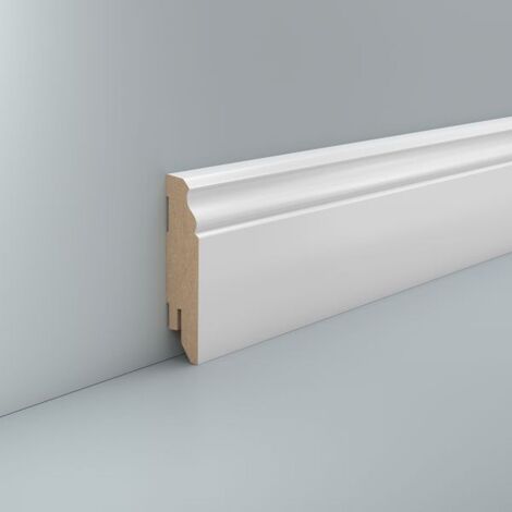 Sockelleiste Fußleiste weiß MDF foliert 16x78mm Clip Hambuger Berliner Leiste