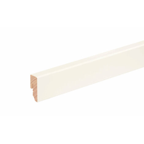 Sockelleiste L0152L1 Kiefernholz Weiß RAL9016 lackiert 16 x 40 x 2400 mm - Neuhofer