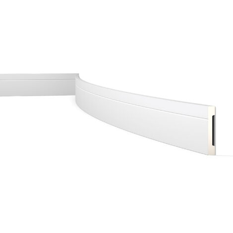 Sockelleiste NMC FD2 Flex WALLSTYL Noel Marquet flexible Zierleiste Stuckleiste Zeitloses Klassisches Design weiß 2 m