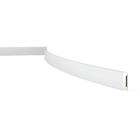 Sockelleiste NMC FT2 Flex WALLSTYL Noel Marquet flexible Zierleiste Wandleiste Friesleiste Modernes Design weiß 2 m