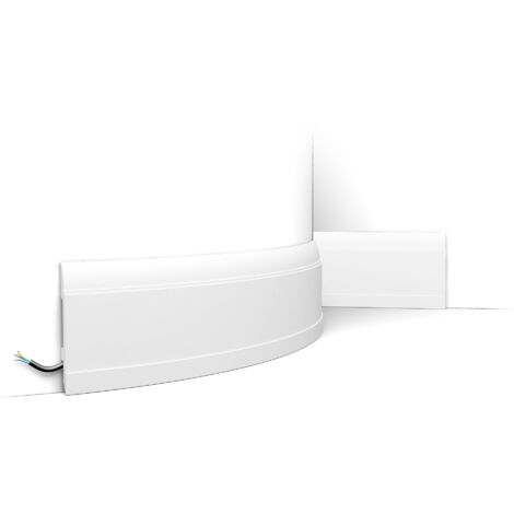 Sockelleiste Orac Decor SX104F LUXXUS flexible Zierleiste Stuckleiste Modernes Design weiß 2m