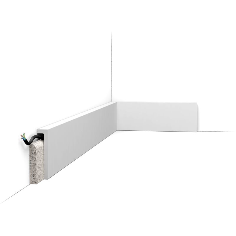 Sockelleiste Orac Decor Sx171 Axxent Abdeckleiste Zierleiste Fußleiste Modernes Design Weiß 2m