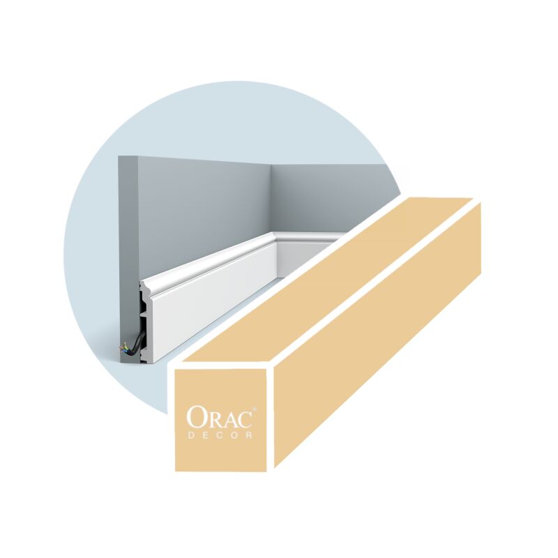 Orac - 4-Meter-Packung Elegante und klassische Sockelleiste SX173