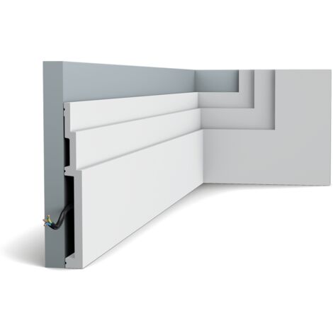 Sockelleiste Orac Decor SX181 MODERN HIGH LINE Zierleiste Fußleiste Modernes Design weiß 2m