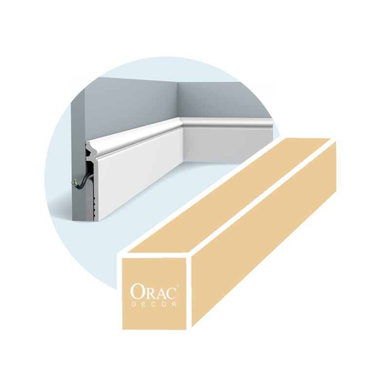 Orac - 4-Meter-Packung Sockelleisten ideal für Renovierungen SX186