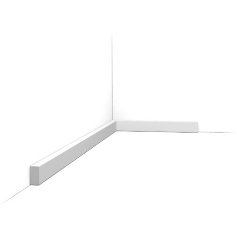 Sockelleiste Orac Decor SX194 AXXENT SQUARE Zierleiste Stuckleiste Modernes Design weiß 2 m