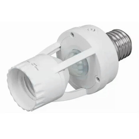 Socket d'éclairage du Capteur de Mouvement - Pobite des Lumières du Capteur E27 10‑300 Deuxième Temps de Retard 6m Distance de Détection IR Mouvement Adaptateur du Support de Lampe Activée -