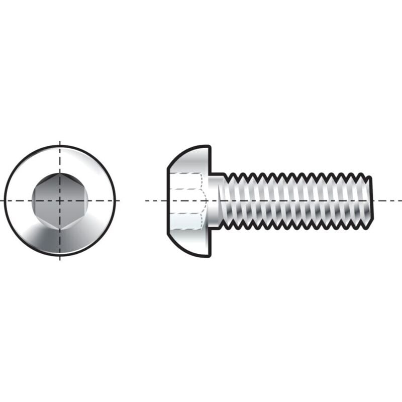 M4X40 Skt Button Head Screw A2 (GR-70)- you get 25 - Qualfast