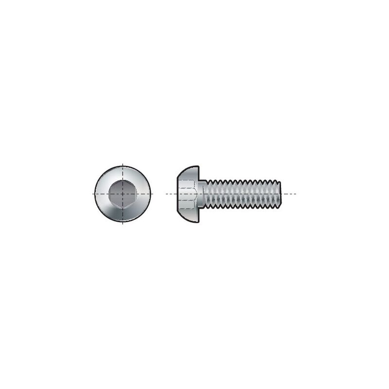 M12X20 Skt Button Head Screw bzp (GR-10.9)- you get 10 - Qualfast