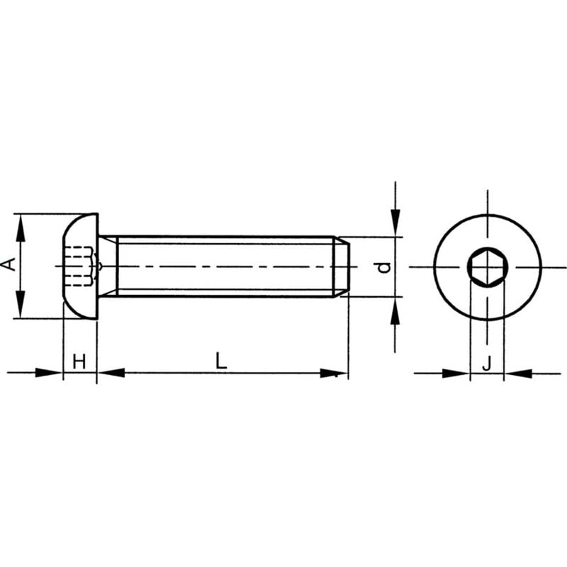 NO.8 unc x 1. Skt Button Head Screw A2- you get 25 - Qualfast