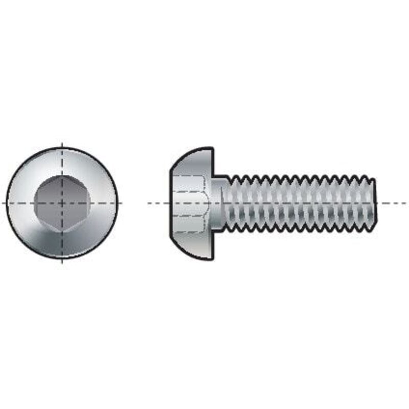 Qualfast - No.10 unc x 1/4 Socket Button Head Screw (GR-10.9) - U07150.- you get 5