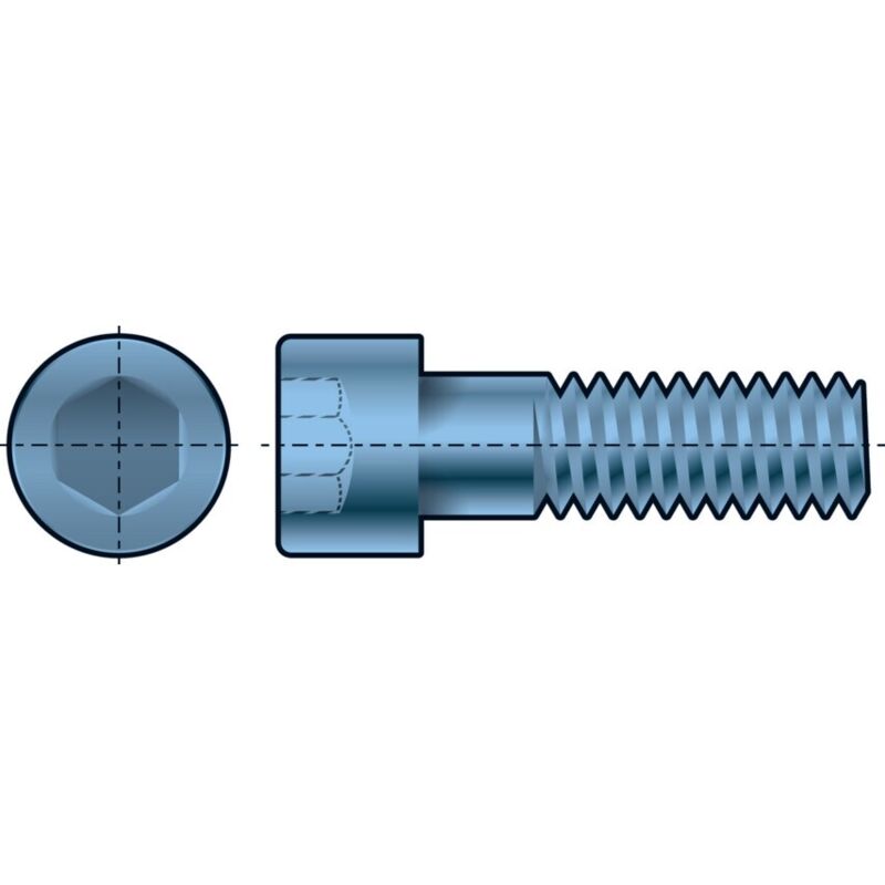 M8X12 Skt Head Cap Screw bzp (GR-8.8)- you get 25 - Qualfast