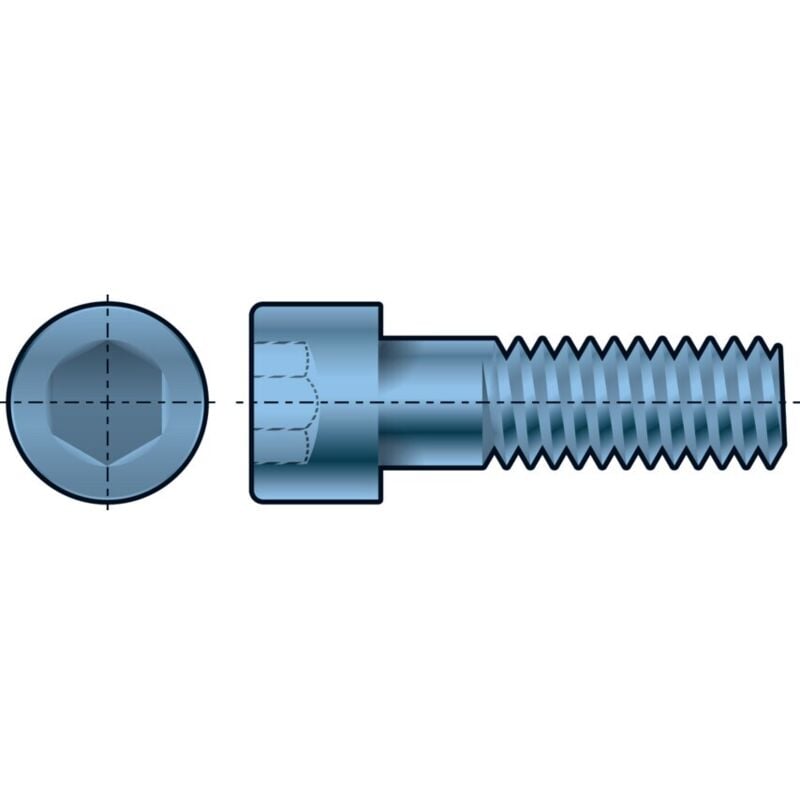 Qualfast - M4X40 Socket Head Cap Screw bzp (GR-8.8)- you get 25