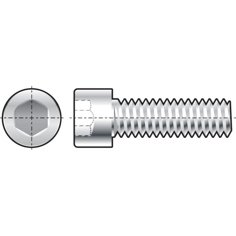 Qualfast - M4X40 Socket Head Cap Screw Fully Threaded (GR-8.8)- you get 25