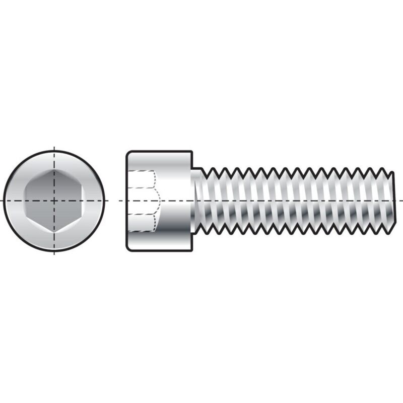 Qualfast - M8X70 Socket Head Cap Screw Fully Threaded (GR-8.8)- you get 5