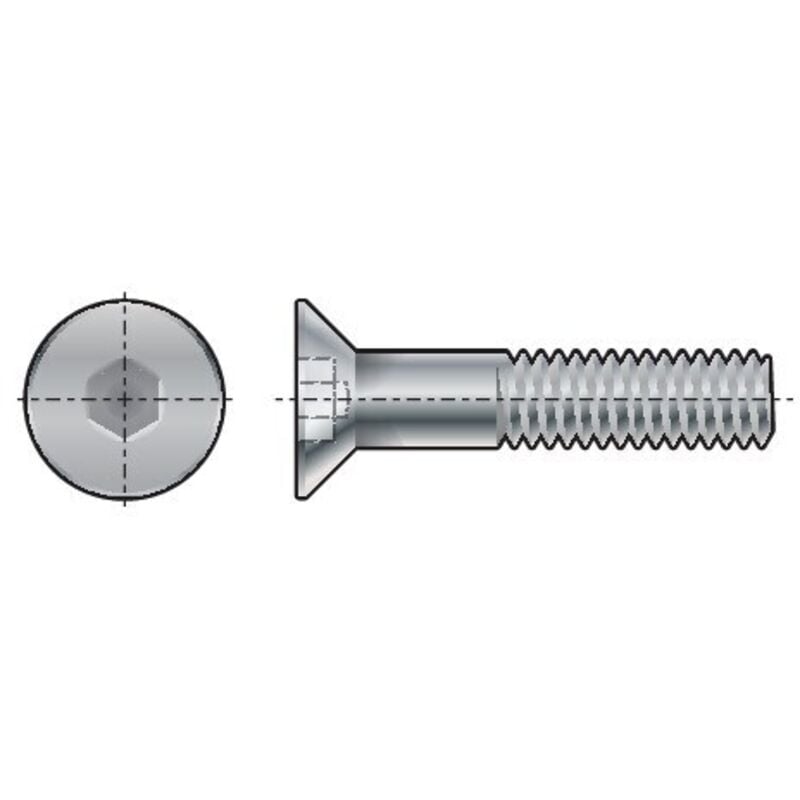 Qualfast - 5/16 bsw x 1.3/4 Socket Countersunk Head Screw (GR-10.9)- you get 32