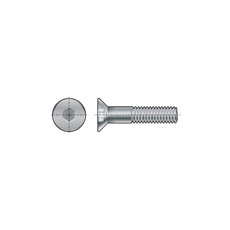 Qualfast NO.8 UNC X 1. Skt Countersunk Head Screw A2- you get 10