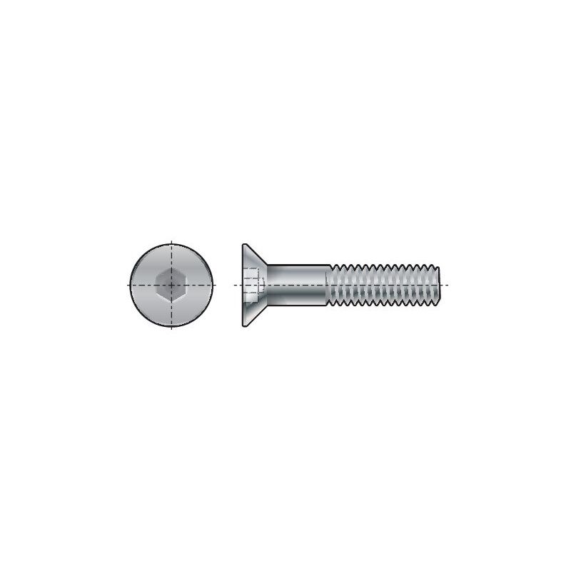 Qualfast M5X40 Socket Countersunk Head Screw A2- you get 10