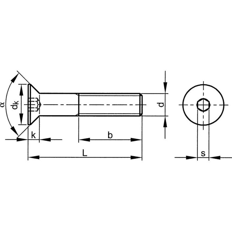 Qualfast - M10X40 Socket Countersunk Head Screw A4- you get 5