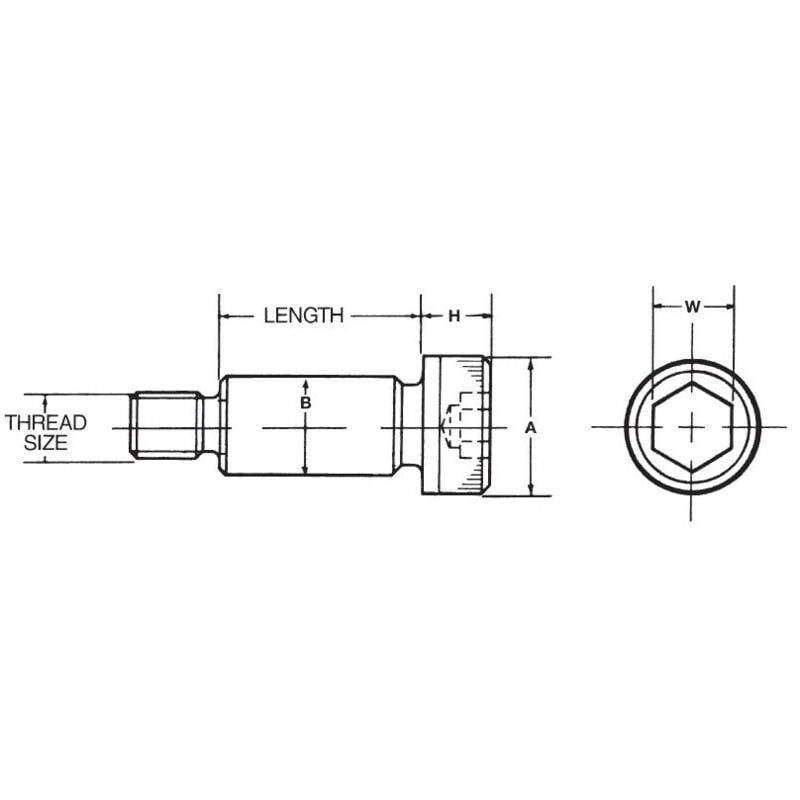 5/16 bsw x 3/8 x 3.3/4 Skt Shoulder Screw (GR-12.9) - Qualfast