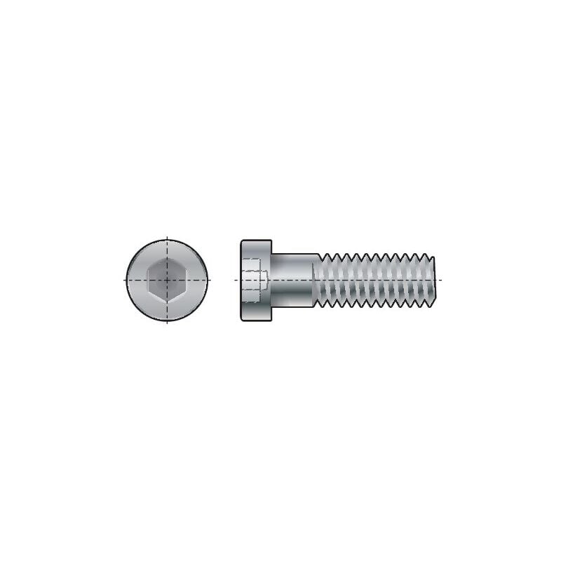 Qualfast - M6X16 Socket Low Head Cap Screw Pilot Recessed (GR-8.8)- you get 10