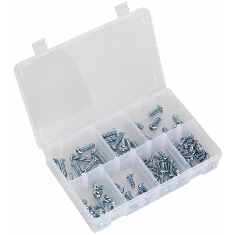 Socket Screw Assortment 108pc din 912 M5-M10 Button Head High Tensile 10.9 Metric AB053BH - Sealey