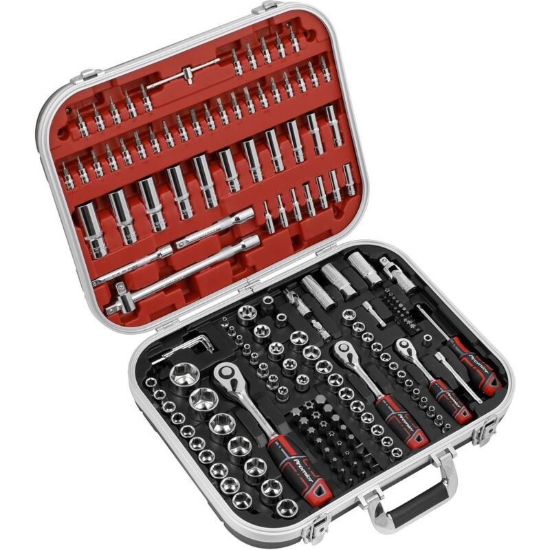 Premier - Sealey AK7981 Socket Set 1/4', 3/8' & 1/2'Sq Drive 172pc