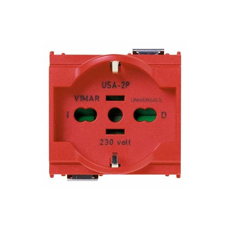 16210.R Prise universelle 2P+T 16A Red Idea