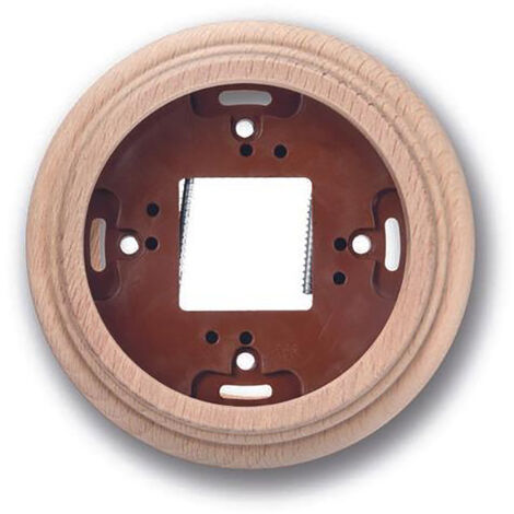 Socle 1 poste - Sans orifice de liaison Hêtre naturel G&D - FONTINI