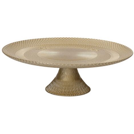 Socle 28 Cm X H 9 Cm Verre Lust Doré