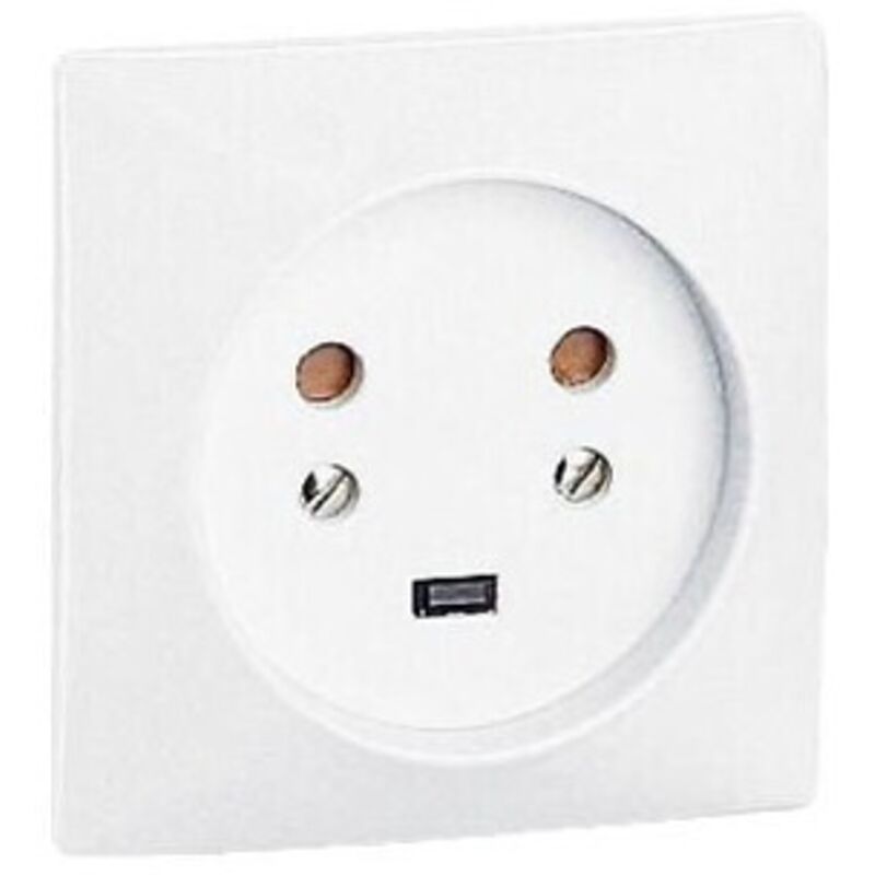 Legrand - Socle 3P+N+T à vis avec éclips de protection dimensions 80x80mm (055427)